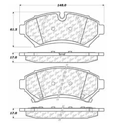 Centric C-Tek Ceramic Brake Pads for 1998-2003 SEVILLE - 103.07530