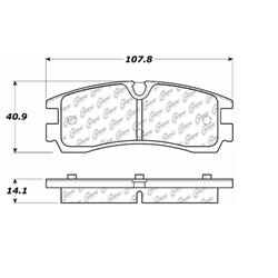 Centric C-Tek Ceramic Brake Pads for 1998-2003 SEVILLE - 103.07540