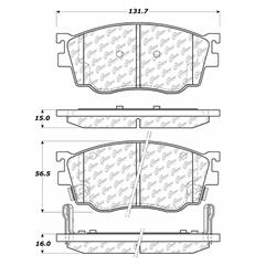 Centric C-Tek Ceramic Brake Pads for 1998-2002 626, 2003 PROTEGE - 103.07550