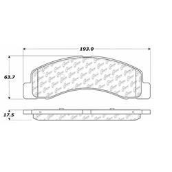 Centric C-Tek Ceramic Brake Pads for 1999-2004 F-350 SUPER DUTY, F-250 SUPER DUTY, 2000-2005 EXCURSION - 103.07560