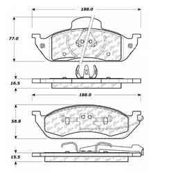 Centric C-Tek Ceramic Brake Pads for 1998-2003 ML320, 2003-2005 ML350, 1999 ML430 - 103.07600