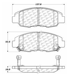 Centric C-Tek Ceramic Brake Pads for 1998-2002 ACCORD, 1996-2011 CIVIC, 2010-2014 INSIGHT - 103.07640