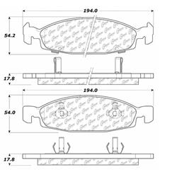 Centric C-Tek Ceramic Brake Pads for 1999-2002 GRAND CHEROKEE - 103.07900