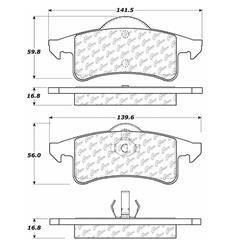 Centric C-Tek Ceramic Brake Pads for 1999-2004 GRAND CHEROKEE - 103.07910