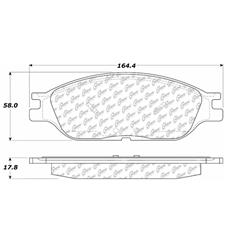 Centric C-Tek Ceramic Brake Pads for 1999-2003 WINDSTAR - 103.08030