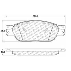 Centric C-Tek Ceramic Brake Pads for 2000-2006 LS, 2000-2002 S-TYPE, 2002-2005 THUNDERBIRD - 103.08050