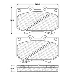 Centric C-Tek Ceramic Brake Pads for 2001-2002 SEQUOIA, 2000-2002 TUNDRA - 103.08120