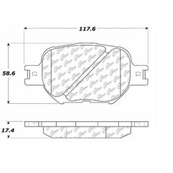 Centric C-Tek Ceramic Brake Pads for 2000-2005 CELICA, 2005-2010 TC - 103.08170