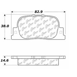 Centric C-Tek Ceramic Brake Pads for 2000-2001 CAMRY, ES300, 2005-2010 TC - 103.08350