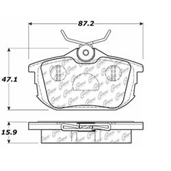 Centric C-Tek Ceramic Brake Pads for 2000-2011 S40, 2000-2004 V40 - 103.08380