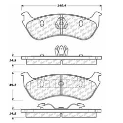 Centric C-Tek Ceramic Brake Pads for 2002-2005 EXPLORER, MOUNTAINEER - 103.08810