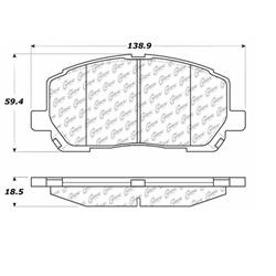 Centric C-Tek Ceramic Brake Pads for 2001-2007 HIGHLANDER - 103.08840