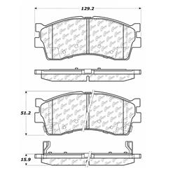 Centric C-Tek Ceramic Brake Pads for 2003-2005 RIO, 2001 SEPHIA, 2001-2003 SPECTRA - 103.08890