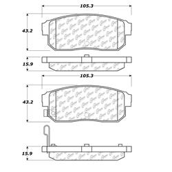 Centric C-Tek Ceramic Brake Pads 103.09000