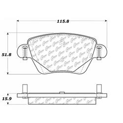 Centric C-Tek Ceramic Brake Pads for 2002-2004 X-TYPE - 103.09110