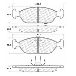 Centric C-Tek Ceramic Brake Pads for 1994-2000 SEPHIA, 2000 SPECTRA - 103.09250