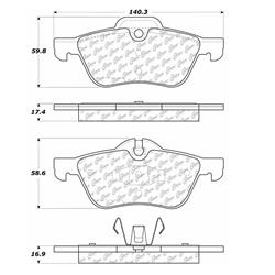 Centric C-Tek Ceramic Brake Pads for 2002-2008 COOPER - 103.09390