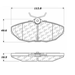 Centric C-Tek Ceramic Brake Pads for 2003-2005 S-TYPE, 2004-2005 VANDEN PLAS, 2004 XJ8 - 103.09440