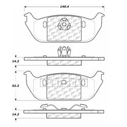 Centric C-Tek Ceramic Brake Pads for 2003-2005 AVIATOR - 103.09520