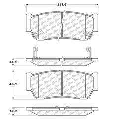 Centric C-Tek Ceramic Brake Pads for 2006 SEDONA, 2003-2009 SORENTO - 103.09540