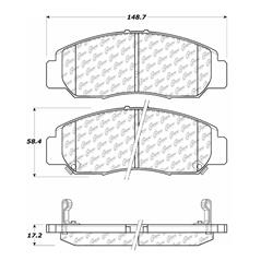 Centric C-Tek Ceramic Brake Pads for 2003-2007 ACCORD, 2006-2011 CIVIC - 103.09590