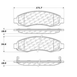Centric C-Tek Ceramic Brake Pads for 2003-2004 DAKOTA - 103.09620
