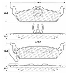 Centric C-Tek Ceramic Brake Pads for 2003-2004 DAKOTA - 103.09630
