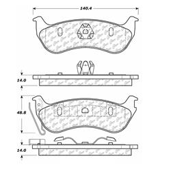 Centric C-Tek Ceramic Brake Pads for 2003-2007 LIBERTY, 2003-2006 WRANGLER - 103.09640
