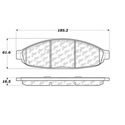 Centric C-Tek Ceramic Brake Pads for 2004-2008 PACIFICA - 103.09970