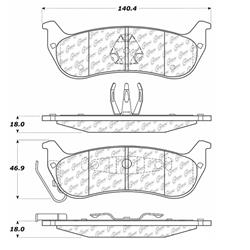 Centric C-Tek Ceramic Brake Pads for 2004-2008 PACIFICA - 103.09980