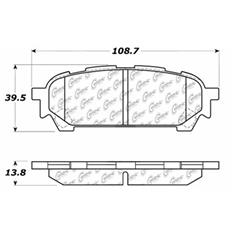 Centric C-Tek Ceramic Brake Pads for 2005-2006 9-2X, 2004-2008 FORESTER, 2003-2007 IMPREZA - 103.10040