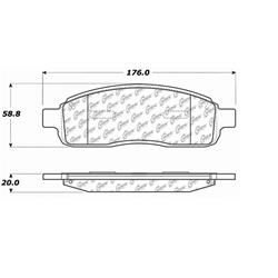 Centric C-Tek Ceramic Brake Pads for 2004-2008 F-150, 2006-2008 MARK LT - 103.10110