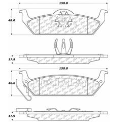 Centric C-Tek Ceramic Brake Pads for 2004-2011 F-150, 2006-2008 MARK LT - 103.10120