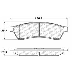 Centric C-Tek Ceramic Brake Pads for 2004-2006 VERONA - 103.10300