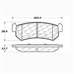 Centric C-Tek Ceramic Brake Pads for 2004-2006 FORENZA, 2005-2006 RENO - 103.10360