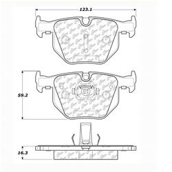 Centric C-Tek Ceramic Brake Pads for 2007-2018 X5, 2010-2019 X6 - 103.10420