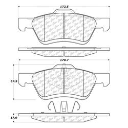 Centric C-Tek Ceramic Brake Pads for 2008-2012 ESCAPE, 2008-2011 MARINER, 2008-2009 TRIBUTE - 103.10471