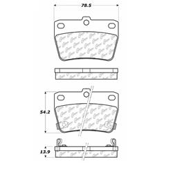 Centric C-Tek Ceramic Brake Pads for 2004-2005 RAV4 - 103.10510