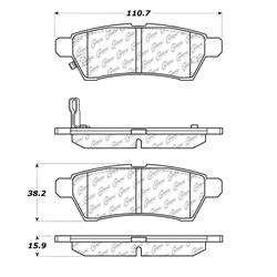 Centric C-Tek Ceramic Brake Pads for 2009-2012 EQUATOR, 2005-2019 FRONTIER, 2005-2015 XTERRA - 103.11000