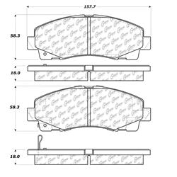 Centric C-Tek Ceramic Brake Pads for 2006-2011 RIDGELINE, 2009-2014 TL - 103.11020