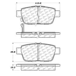 Centric C-Tek Ceramic Brake Pads for 2006-2014 RIDGELINE, 2009-2014 TL - 103.11030