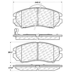Centric C-Tek Ceramic Brake Pads for 2004-2008 TIBURON - 103.11040
