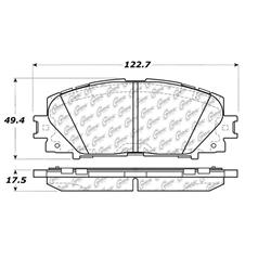 Centric C-Tek Ceramic Brake Pads for 2013 IQ, 2007-2018 YARIS - 103.11840
