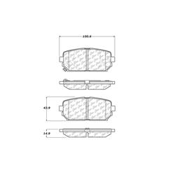 Centric C-Tek Ceramic Brake Pads for 2007-2010 RONDO - 103.12960