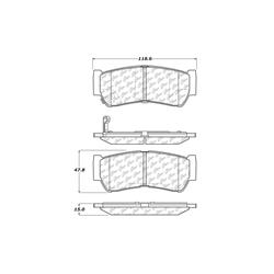 Centric C-Tek Ceramic Brake Pads for 2007-2009 SANTA FE - 103.12970