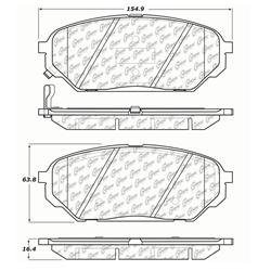 Centric C-Tek Ceramic Brake Pads for 2007-2012 VERACRUZ - 103.13010