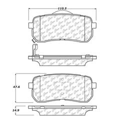 Centric C-Tek Ceramic Brake Pads for 2015-2021 SEDONA, 2007-2012 VERACRUZ - 103.13020