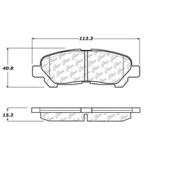 Centric C-Tek Ceramic Brake Pads for 2008-2013 HIGHLANDER - 103.13250