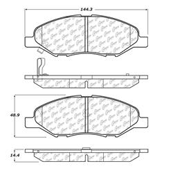 Centric C-Tek Ceramic Brake Pads for 2008-2011 VERSA - 103.13450