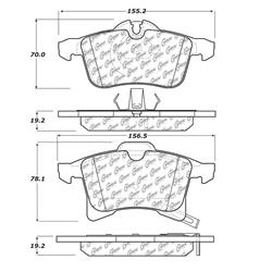 Centric C-Tek Ceramic Brake Pads for 2008 ASTRA, 2020-2022 METRIS - 103.13610